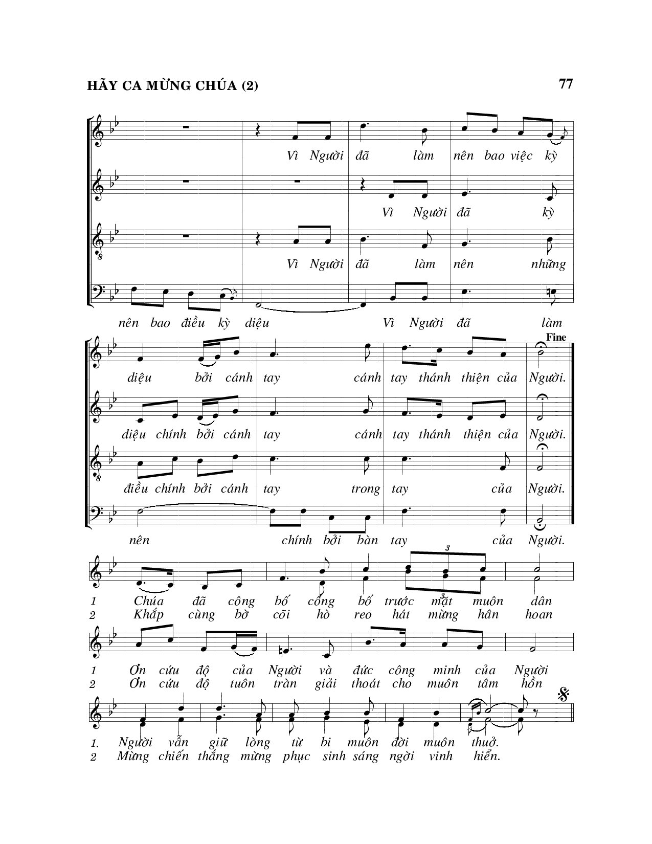 Page 2 of Sheet music PDF Hãy ca mừng Chúa - Viết Chung