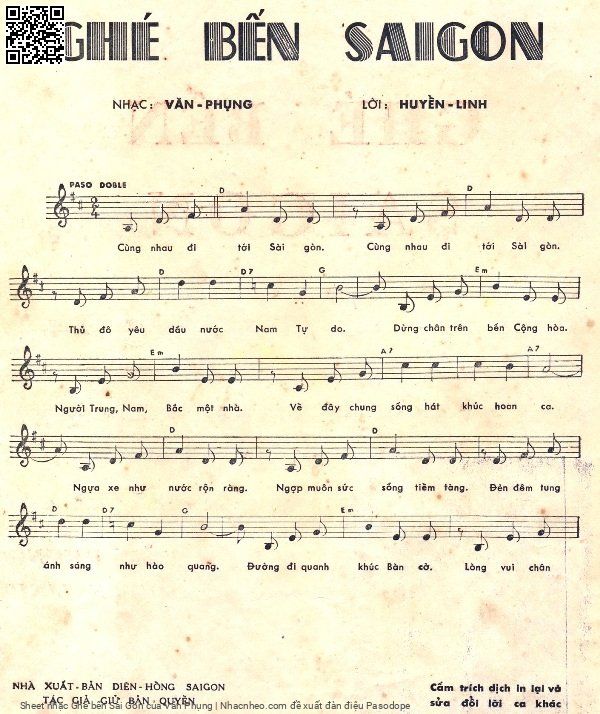Page 2 of Sheet music PDF Ghé bến Sài Gòn - Văn Phụng