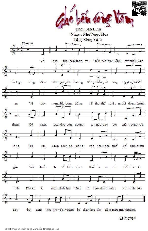 Sheet PDF of Ghé bến sông Vàm