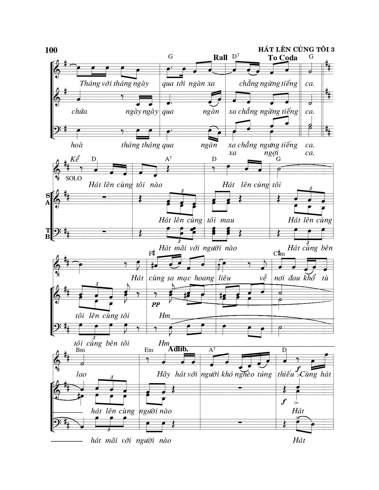 Page 3 of Sheet music PDF Hát lên cùng tôi - Viết Chung