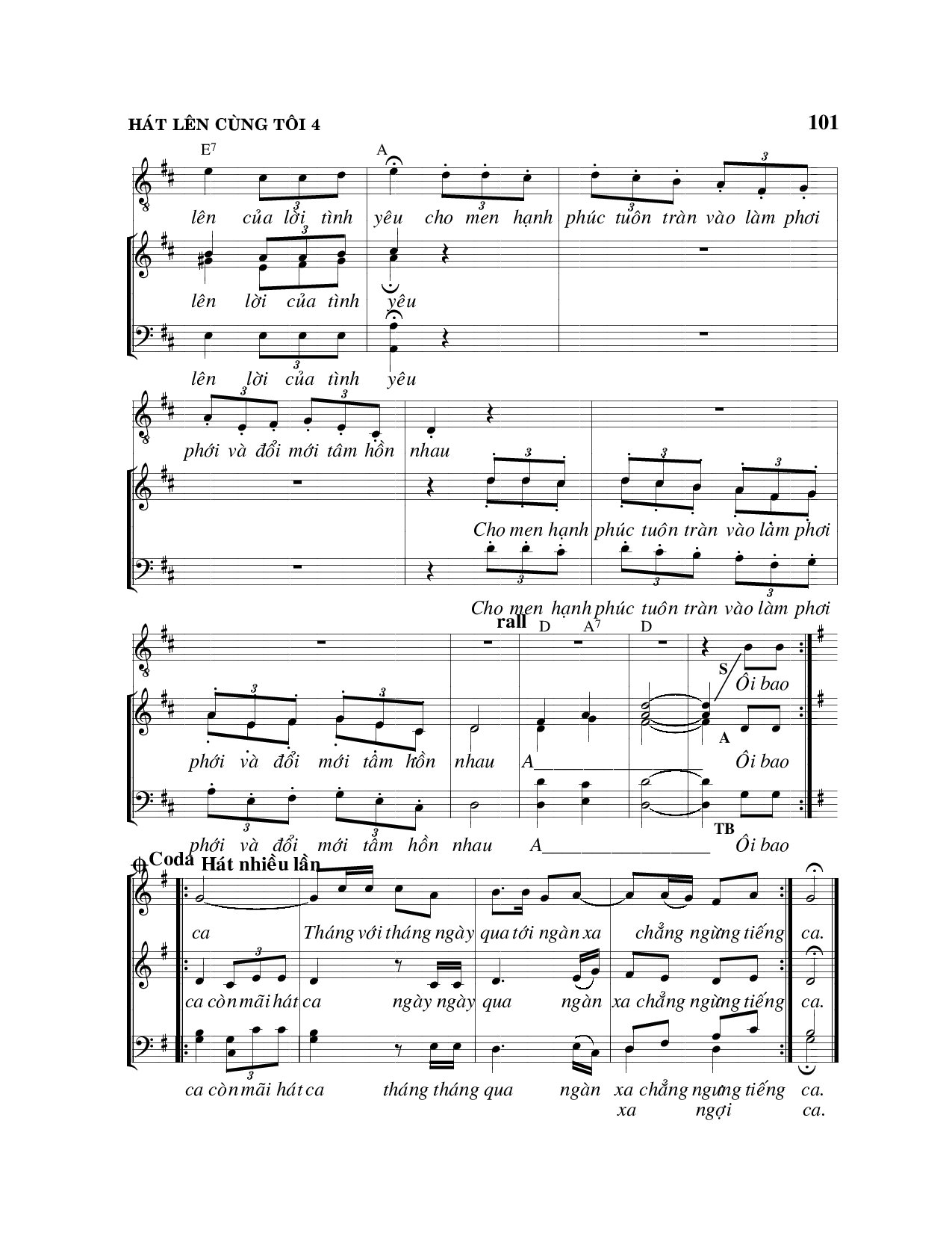 Page 4 of Sheet music PDF Hát lên cùng tôi - Viết Chung