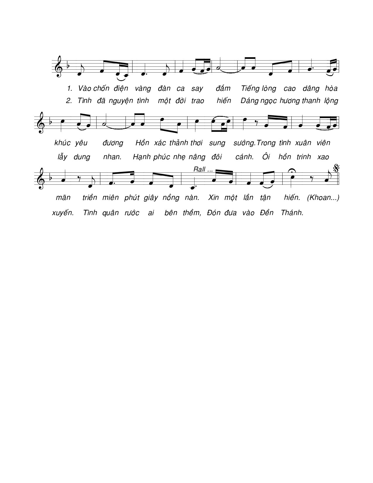 Page 2 of Sheet music PDF Khúc ca lên đền - Viết Chung