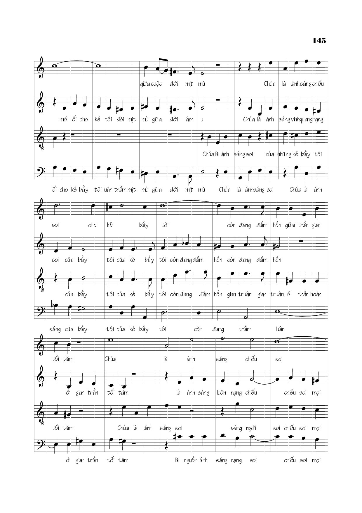 Page 3 of Sheet music PDF Ánh sáng Thượng Đế - Viết Chung