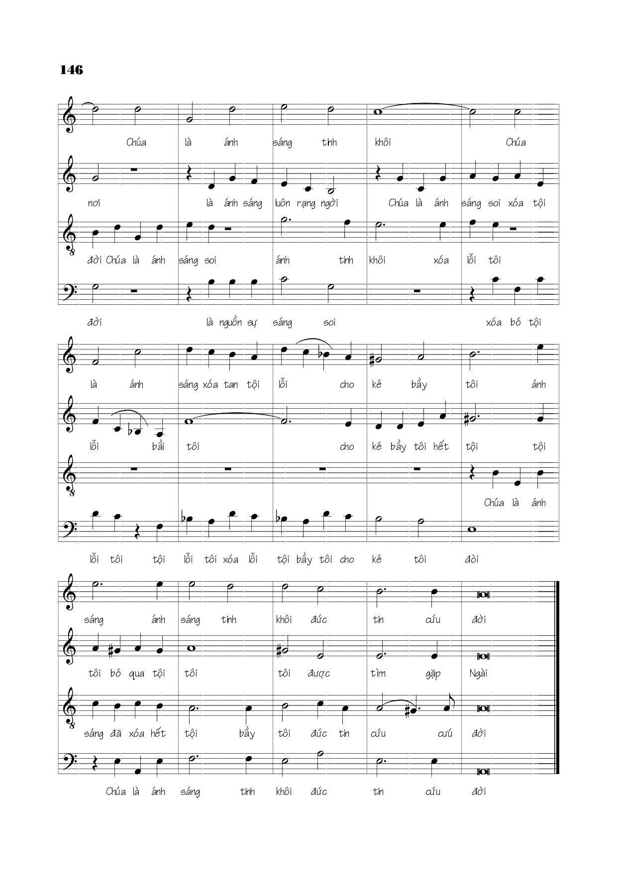 Page 4 of Sheet music PDF Ánh sáng Thượng Đế - Viết Chung