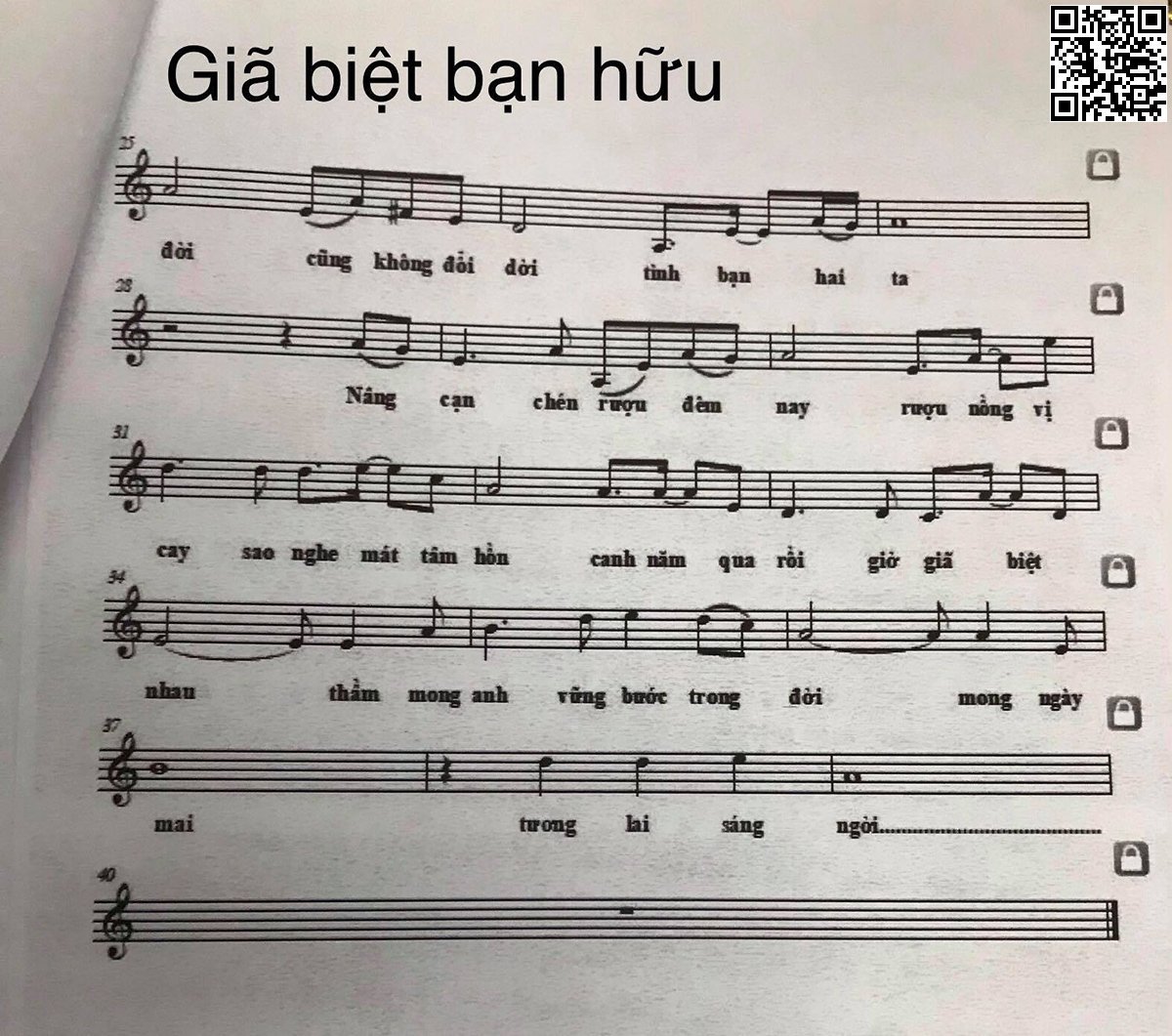 Page 2 of Sheet music PDF Giã biệt bạn hữu - Lâm Hoàng Nghĩa