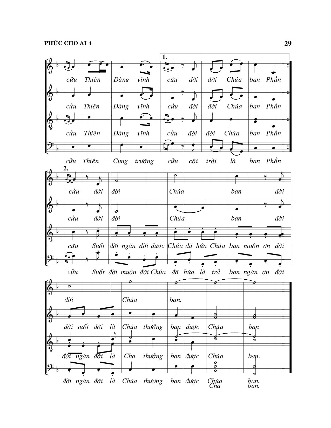 Page 4 of Sheet music PDF Phúc cho ai - Viết Chung