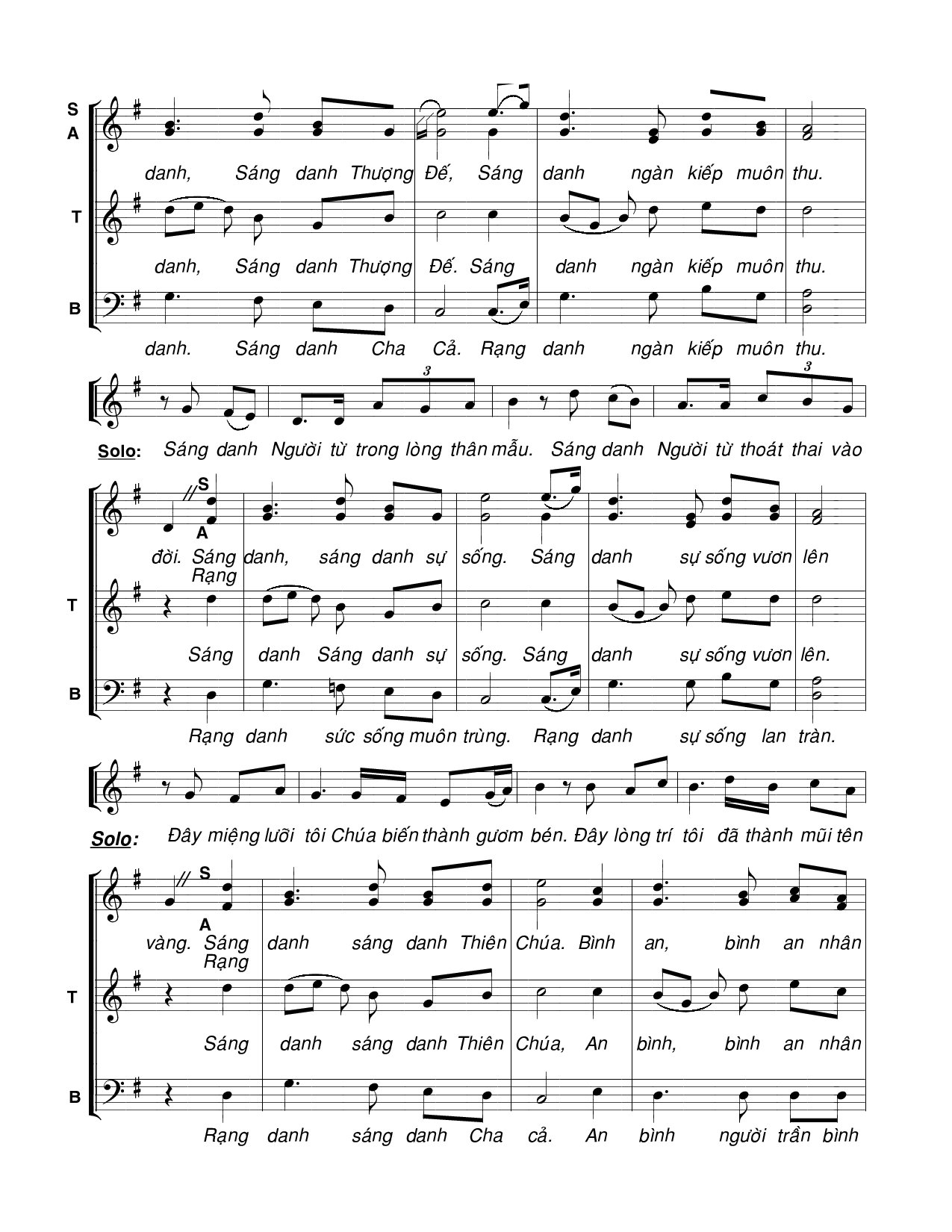 Page 3 of Sheet music PDF Xin rủ tình thương - Viết Chung