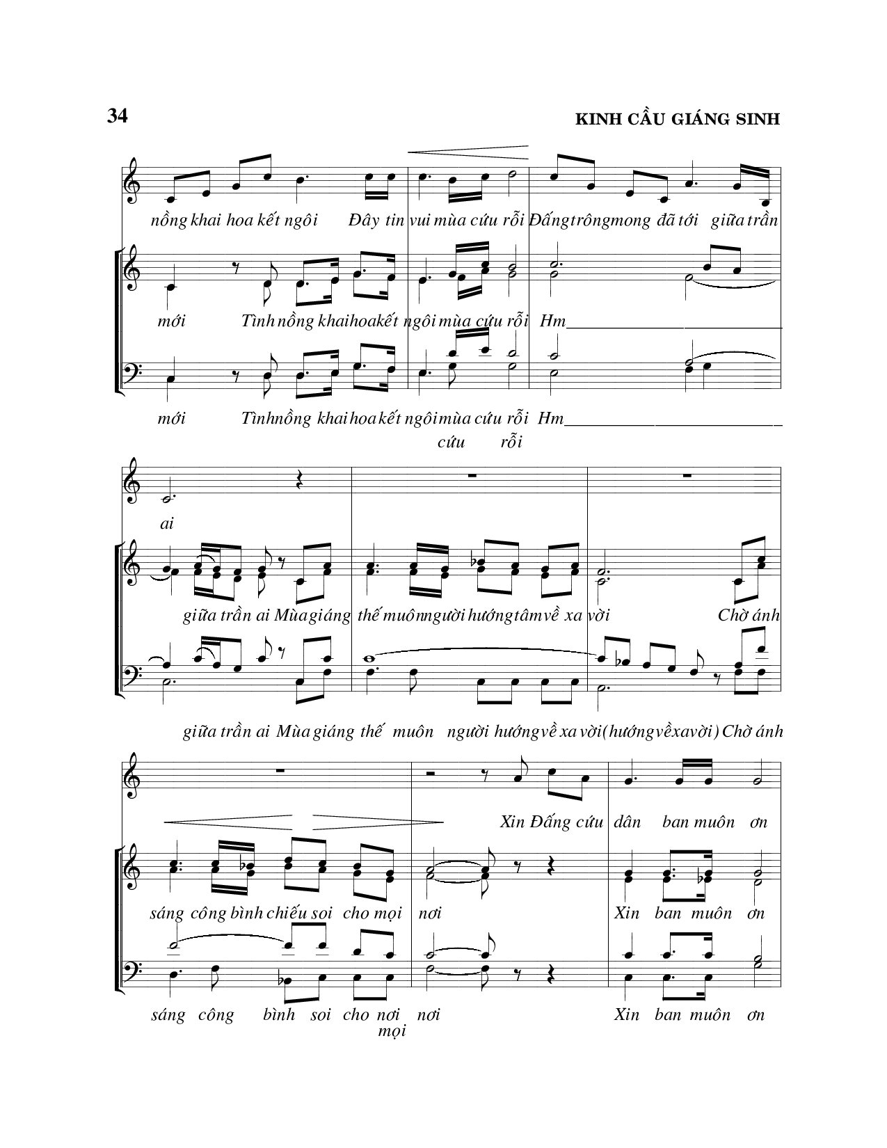 Page 3 of Sheet music PDF Kinh cầu Giáng Sinh - Viết Chung