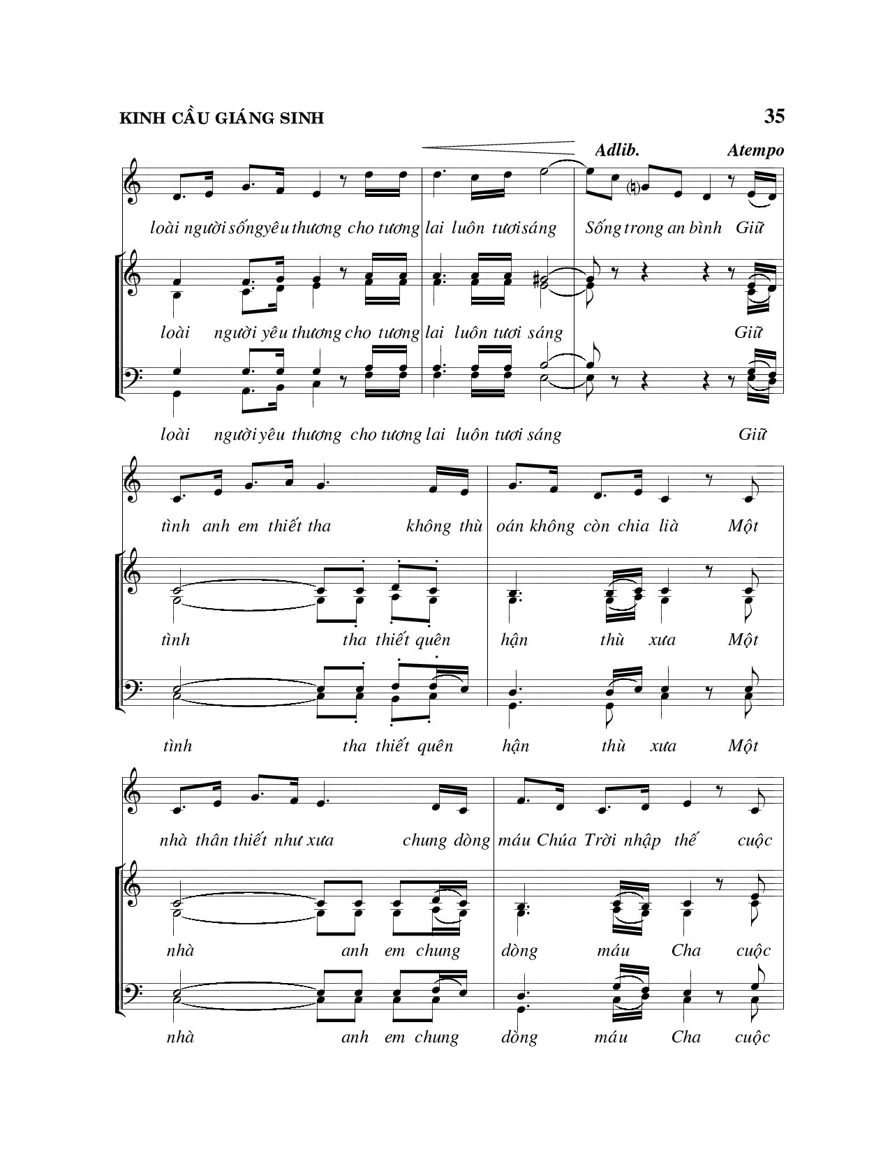 Page 4 of Sheet music PDF Kinh cầu Giáng Sinh - Viết Chung