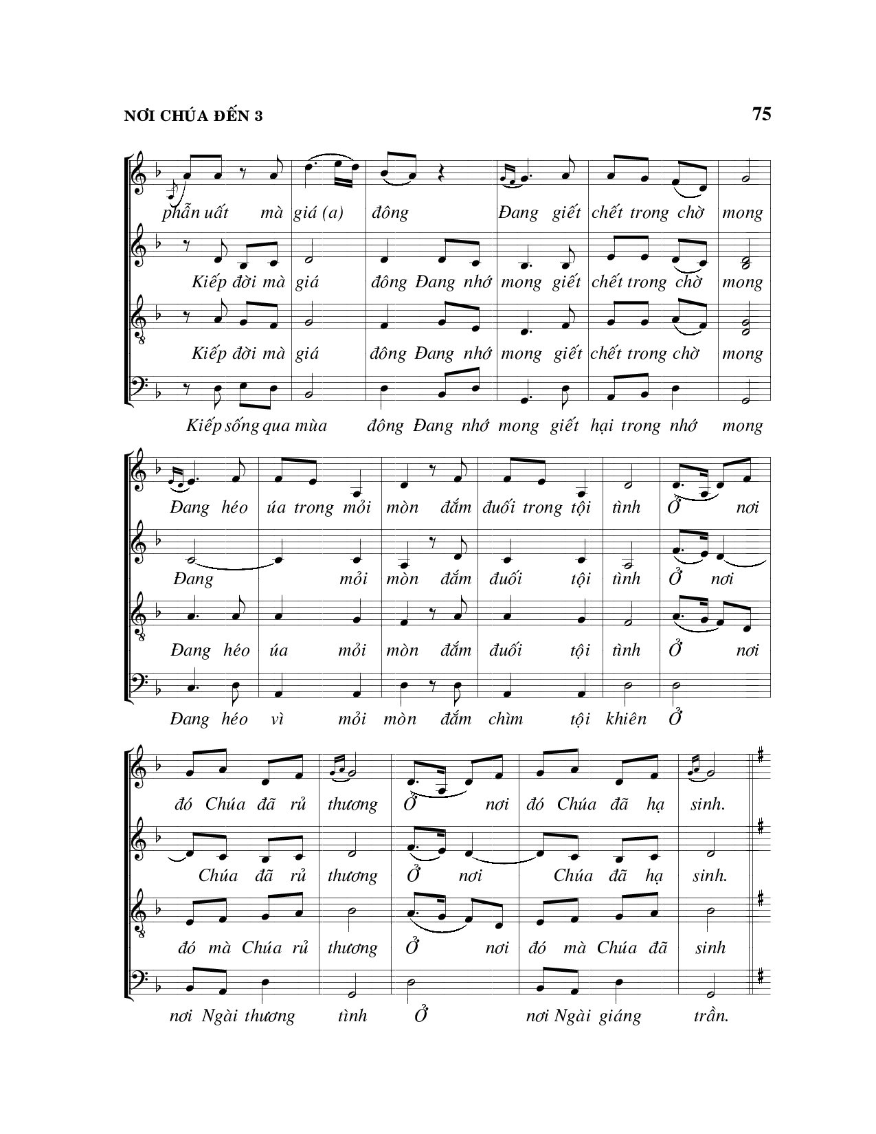 Page 3 of Sheet music PDF Nơi Chúa đến - Viết Chung