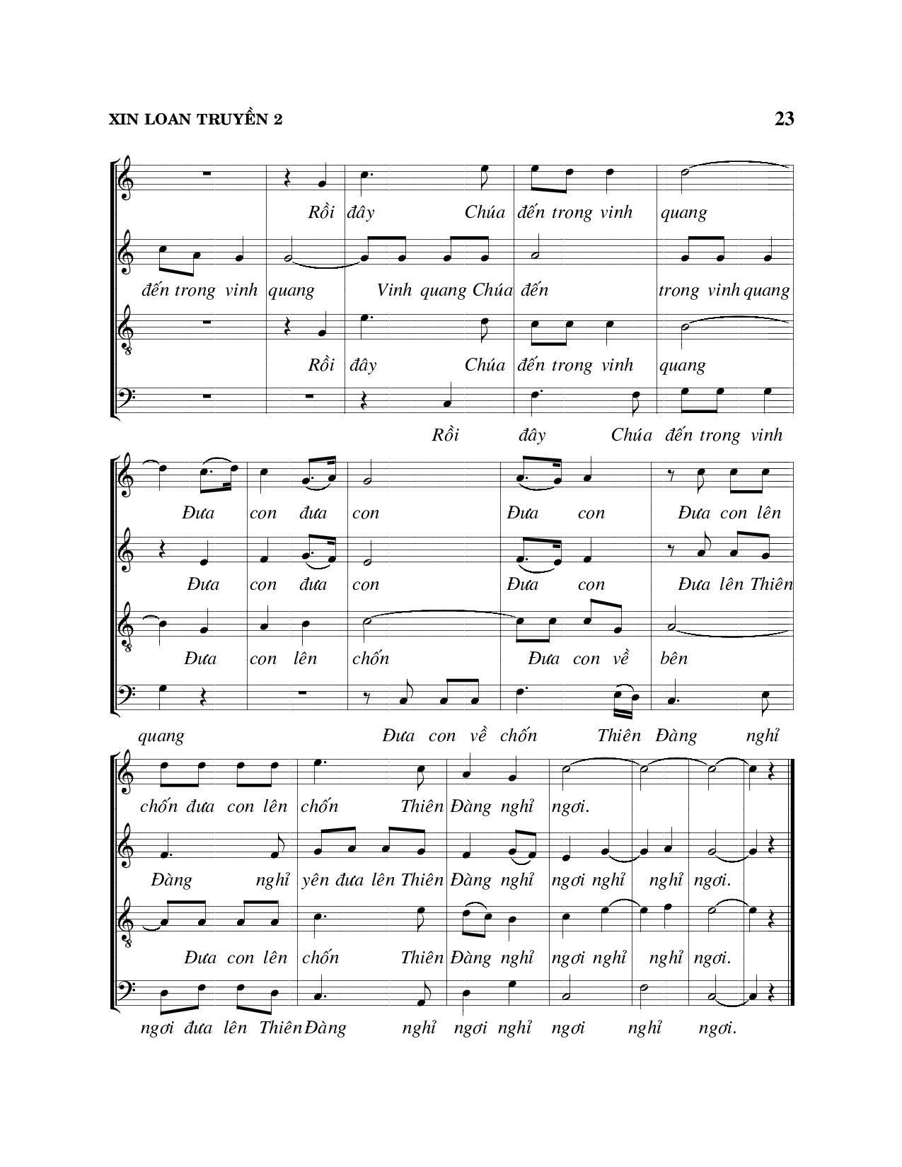 Page 2 of Sheet music PDF Xin loan truyền - Viết Chung