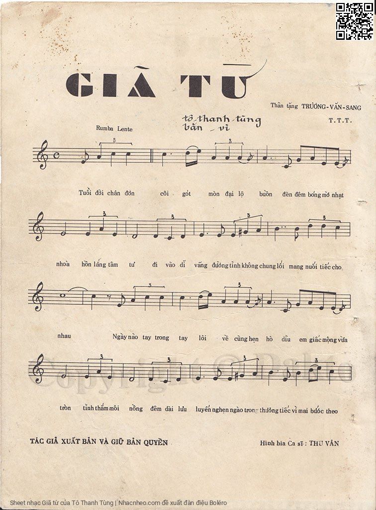 Page 2 of Sheet music PDF Giã từ - Tô Thanh Tùng