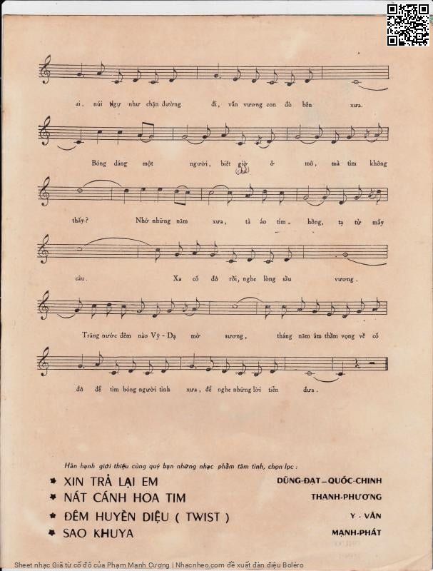 Page 3 of Sheet music PDF Giã từ cố đô - Phạm Mạnh Cương