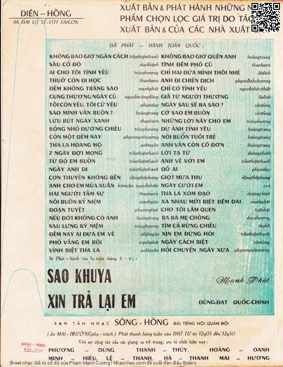 Page 4 of Sheet music PDF Giã từ cố đô - Phạm Mạnh Cương