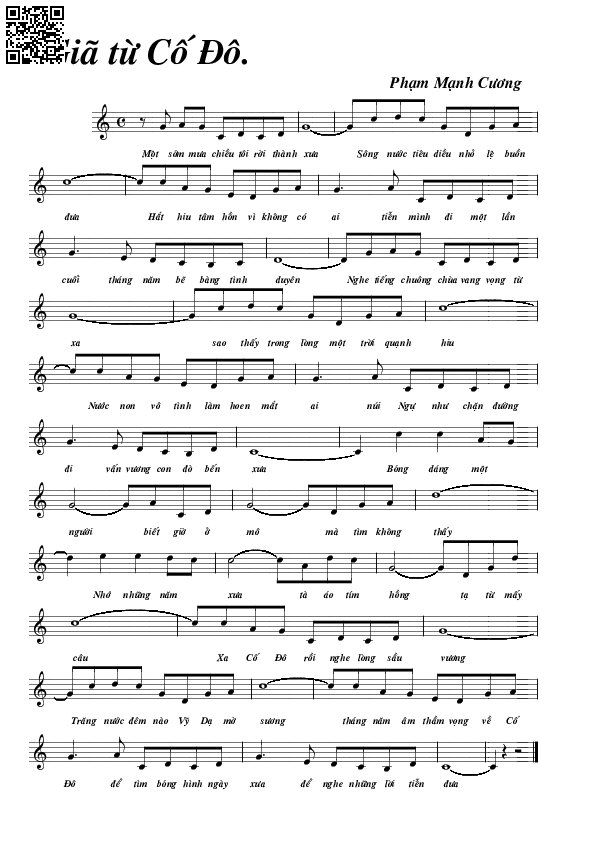 Page 5 of Sheet music PDF Giã từ cố đô - Phạm Mạnh Cương
