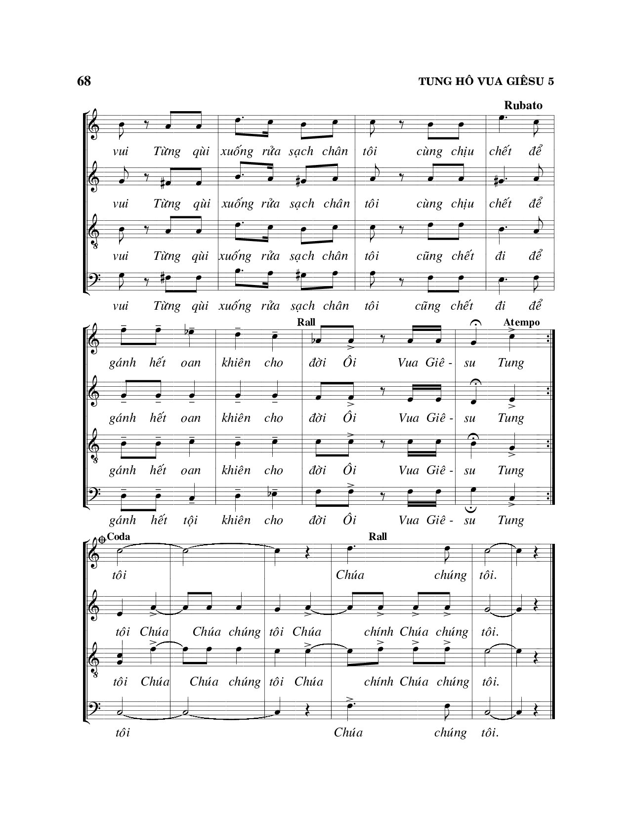 Page 5 of Sheet music PDF Tung hô Vua Giêsu - Viết Chung