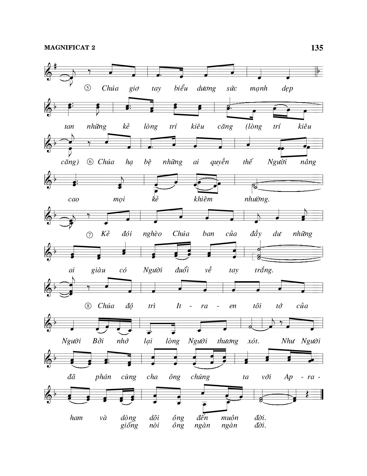 Page 2 of Sheet music PDF Magnificat Tán dương Chúa - Viết Chung