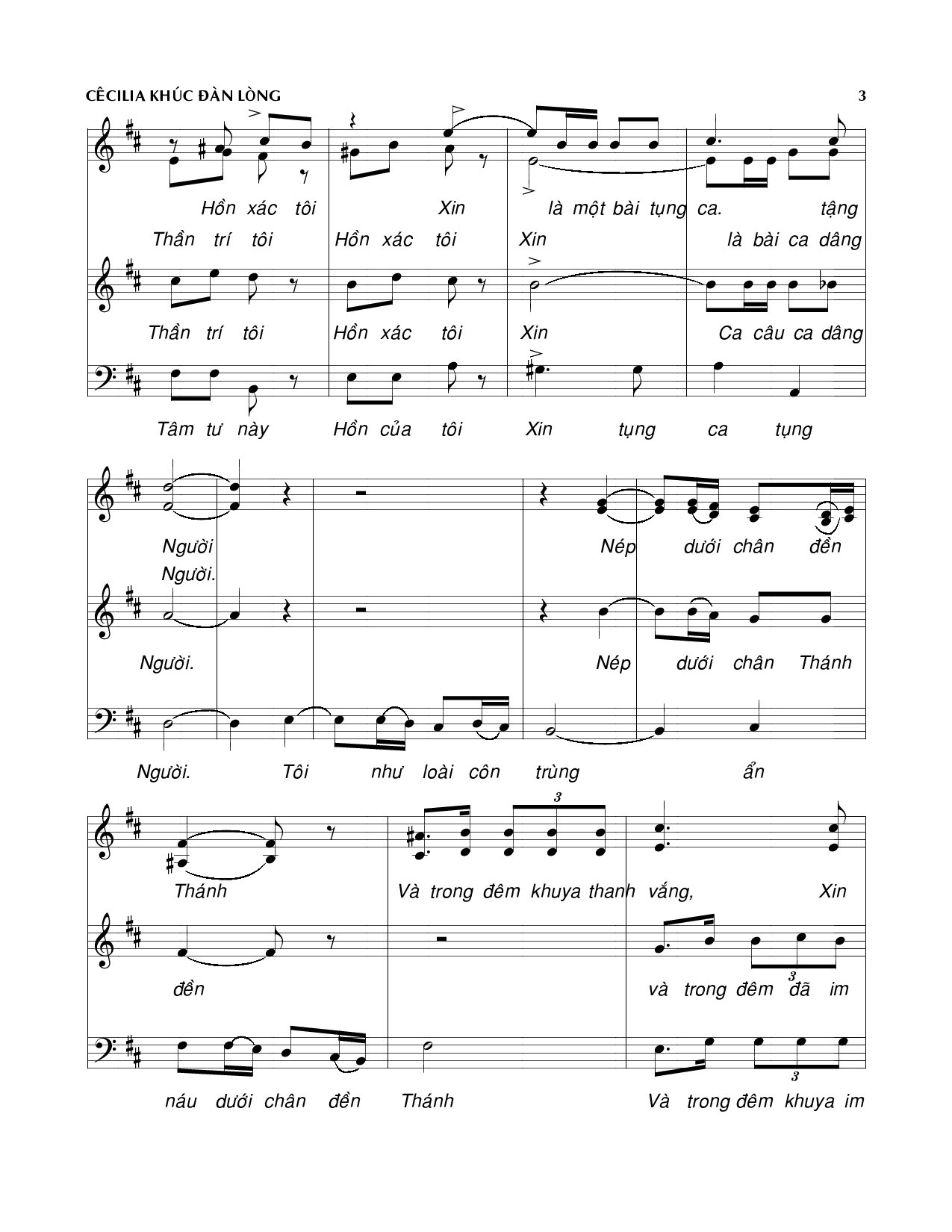 Page 3 of Sheet music PDF Cêcilia khúc đàn lòng - Viết Chung