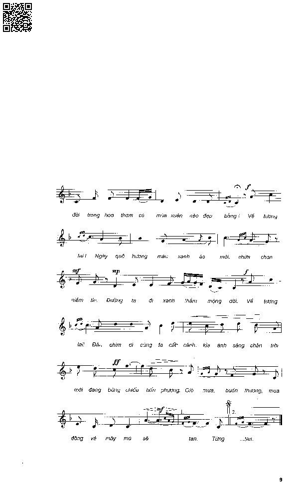 Page 4 of Sheet music PDF Bài ca hy vọng - Văn Ký