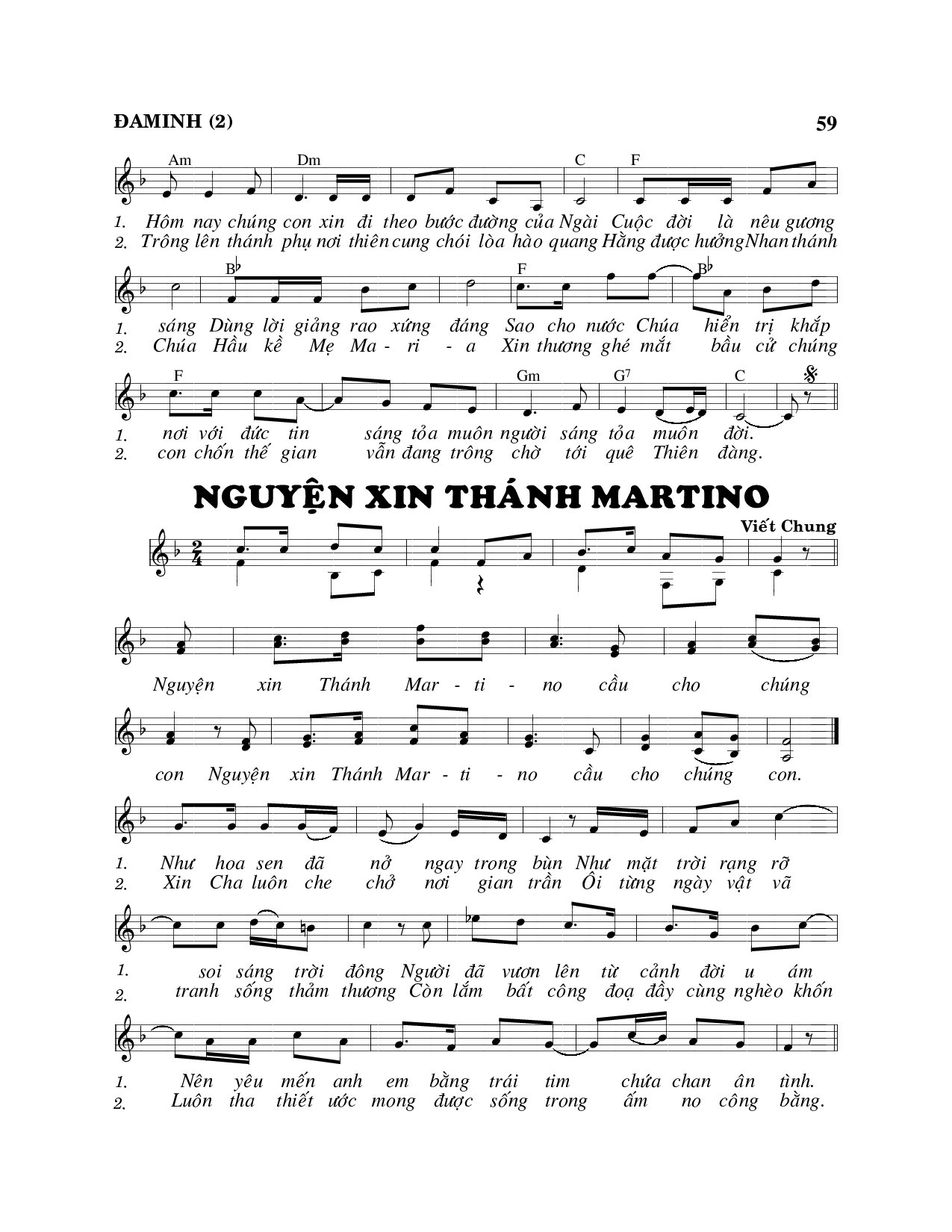Page 2 of Sheet music PDF Đaminh ngọn đuốc thiêng - Viết Chung