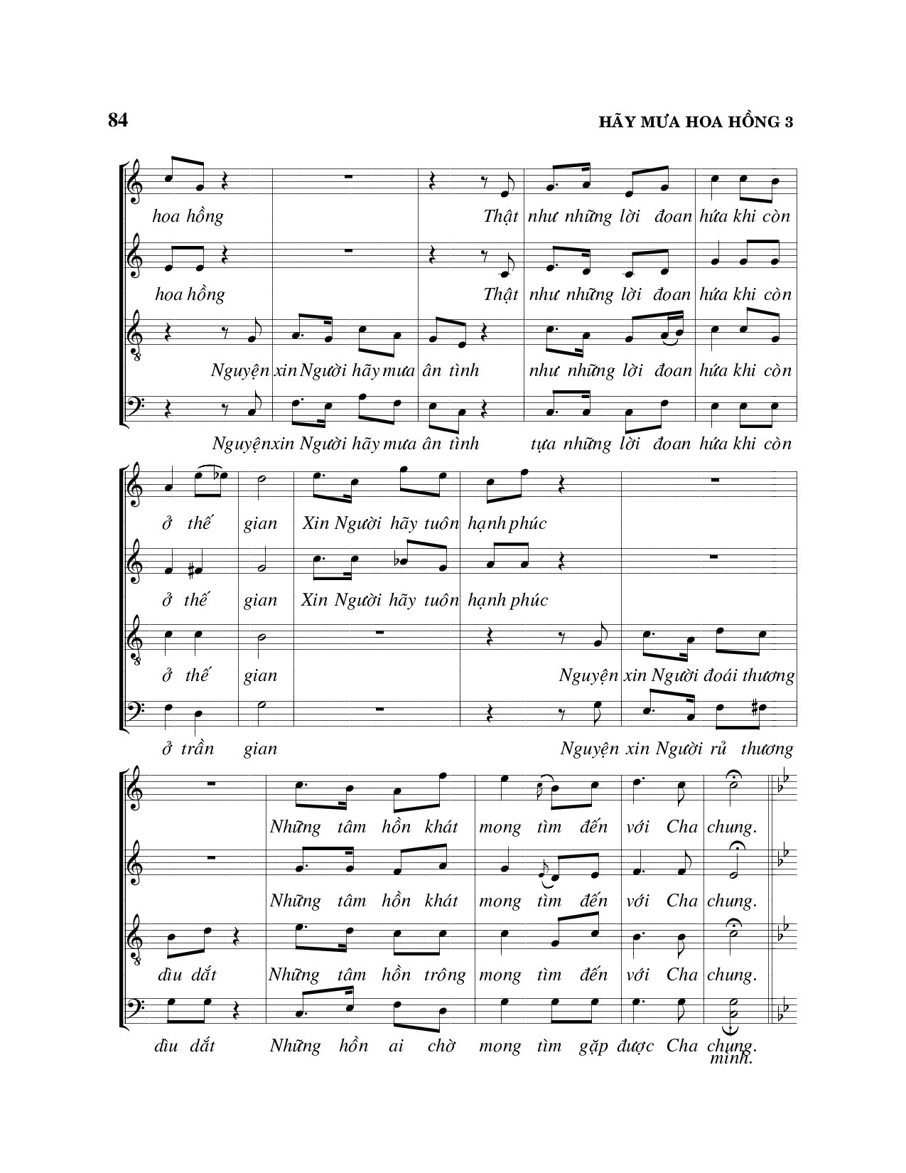 Page 3 of Sheet music PDF Hãy mưa hoa hồng - Viết Chung