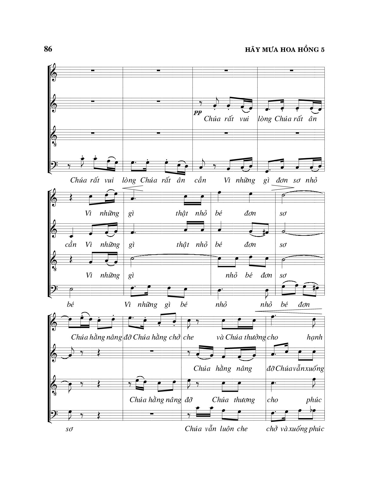 Page 5 of Sheet music PDF Hãy mưa hoa hồng - Viết Chung