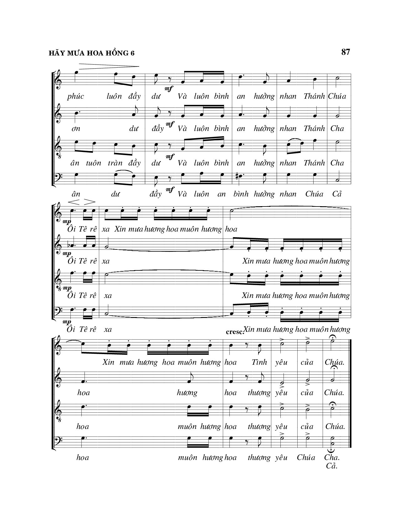 Page 6 of Sheet music PDF Hãy mưa hoa hồng - Viết Chung