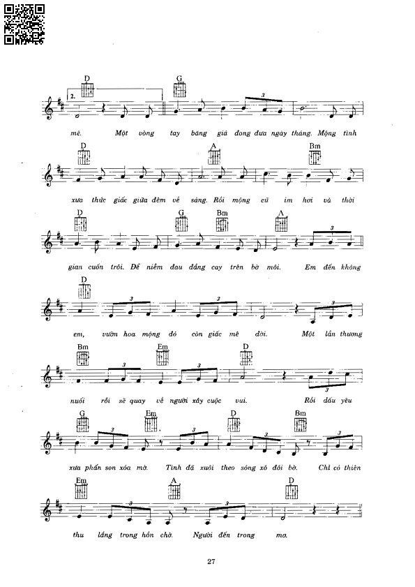 Page 2 of Sheet music PDF Giấc mê đời - Diên An