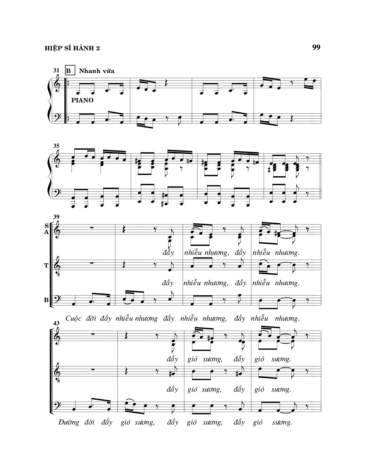 Page 2 of Sheet music PDF Hiệp sĩ hành - Viết Chung