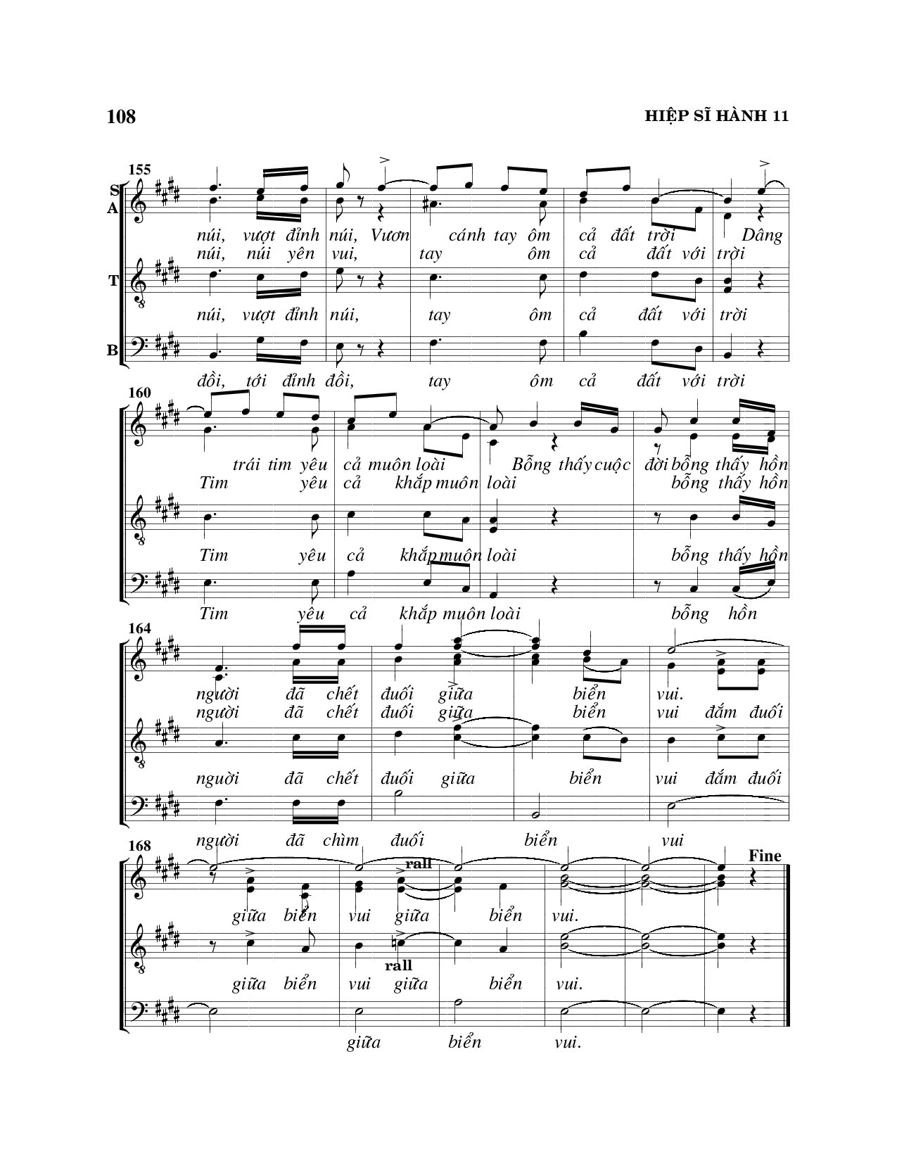 Page 11 of Sheet music PDF Hiệp sĩ hành - Viết Chung