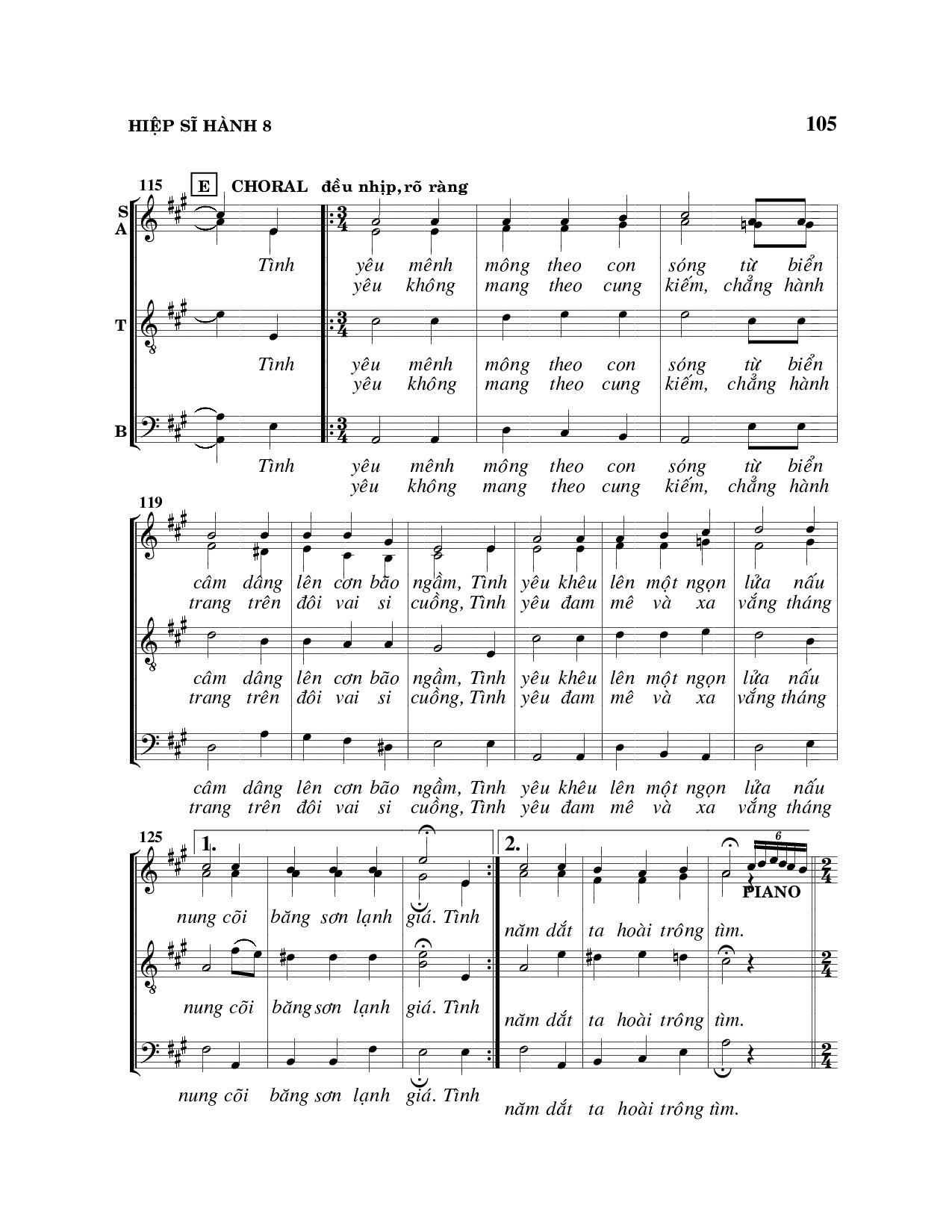 Page 8 of Sheet music PDF Hiệp sĩ hành - Viết Chung