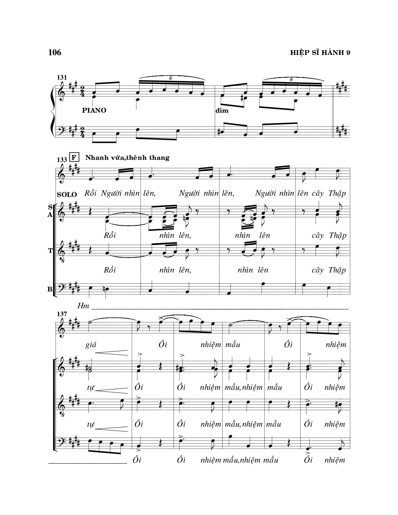 Page 9 of Sheet music PDF Hiệp sĩ hành - Viết Chung