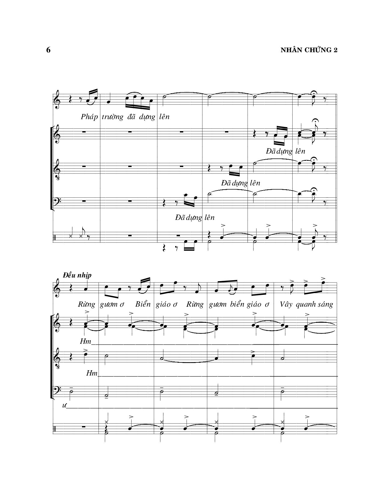 Page 2 of Sheet music PDF Nhân chứng - Viết Chung