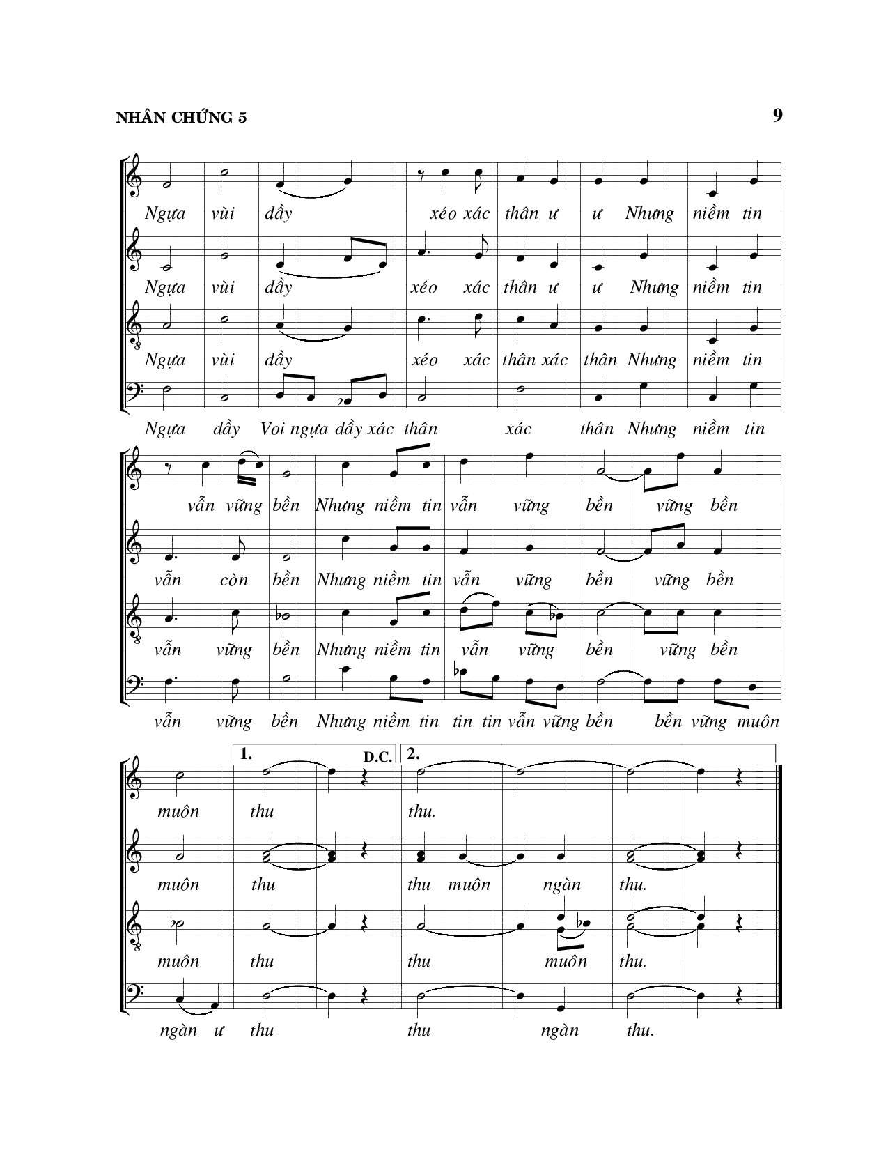 Page 5 of Sheet music PDF Nhân chứng - Viết Chung