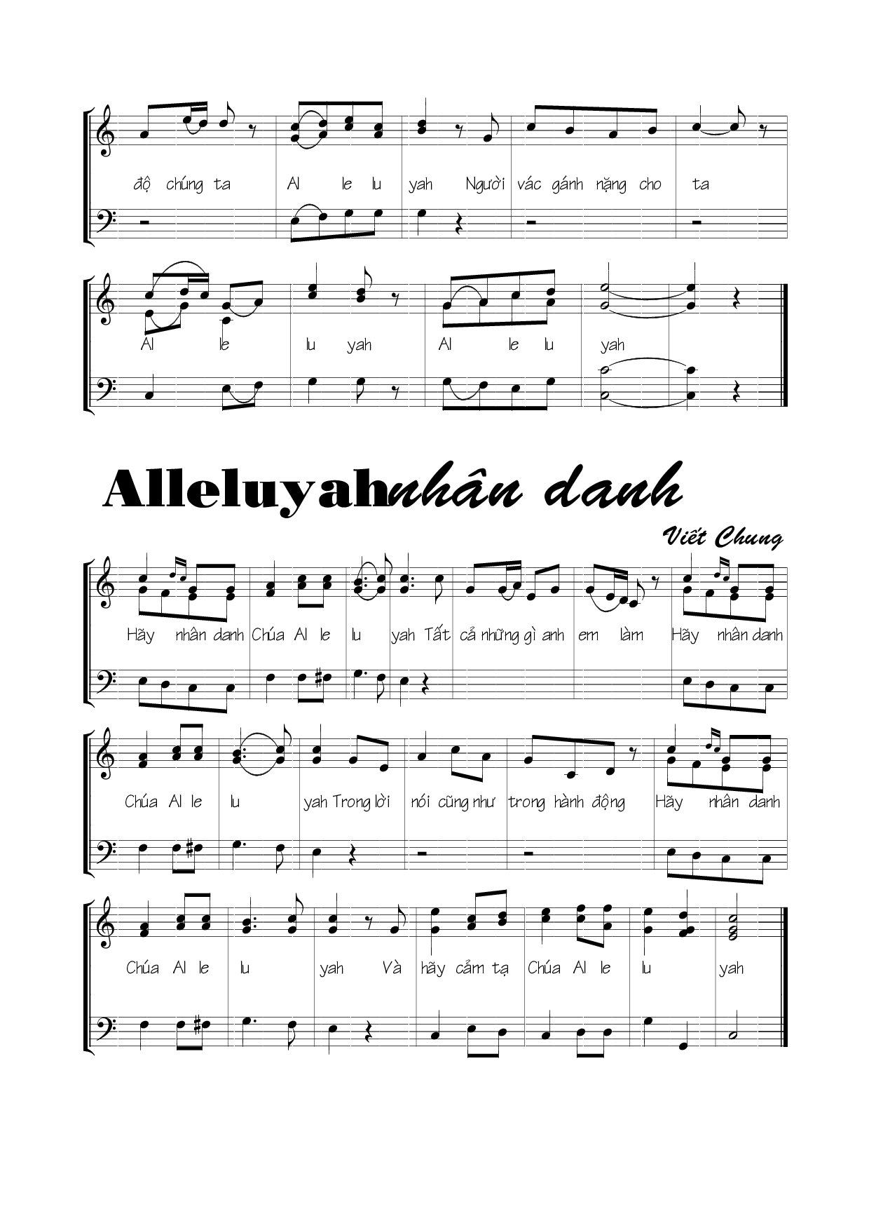 Page 2 of Sheet music PDF Thánh Giuse lao động - Viết Chung