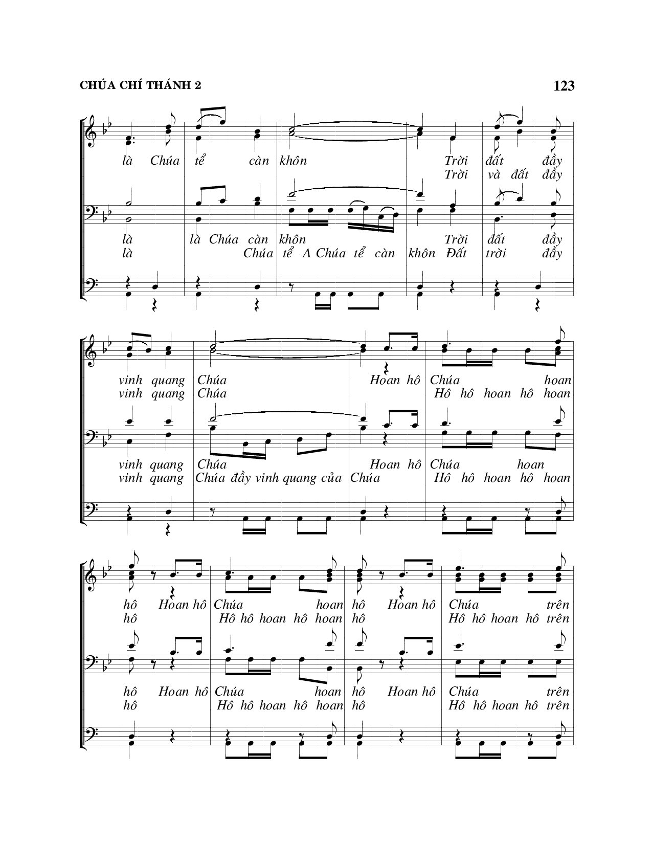 Page 2 of Sheet music PDF Chúa chí thánh - Viết Chung