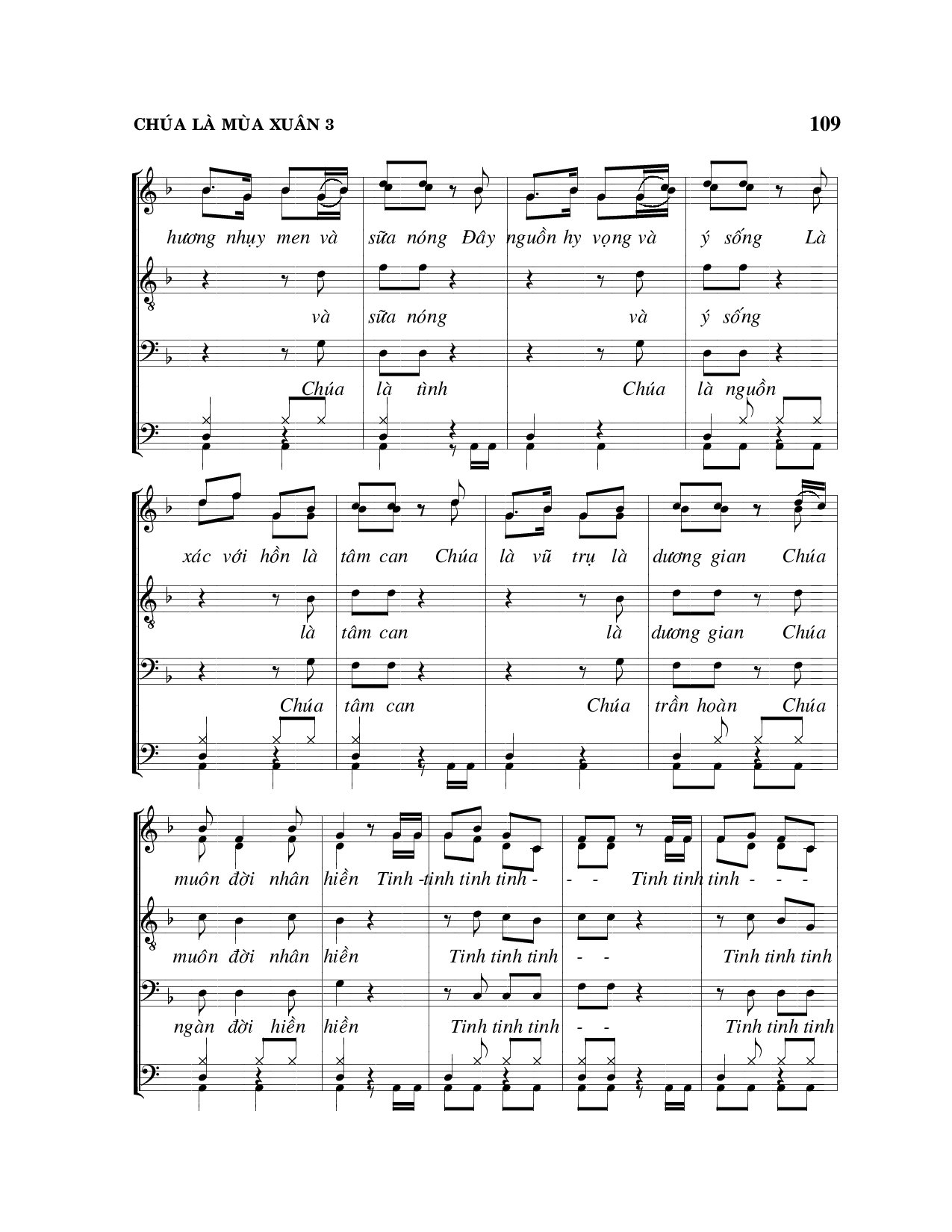 Page 3 of Sheet music PDF Chúa là mùa Xuân - Viết Chung