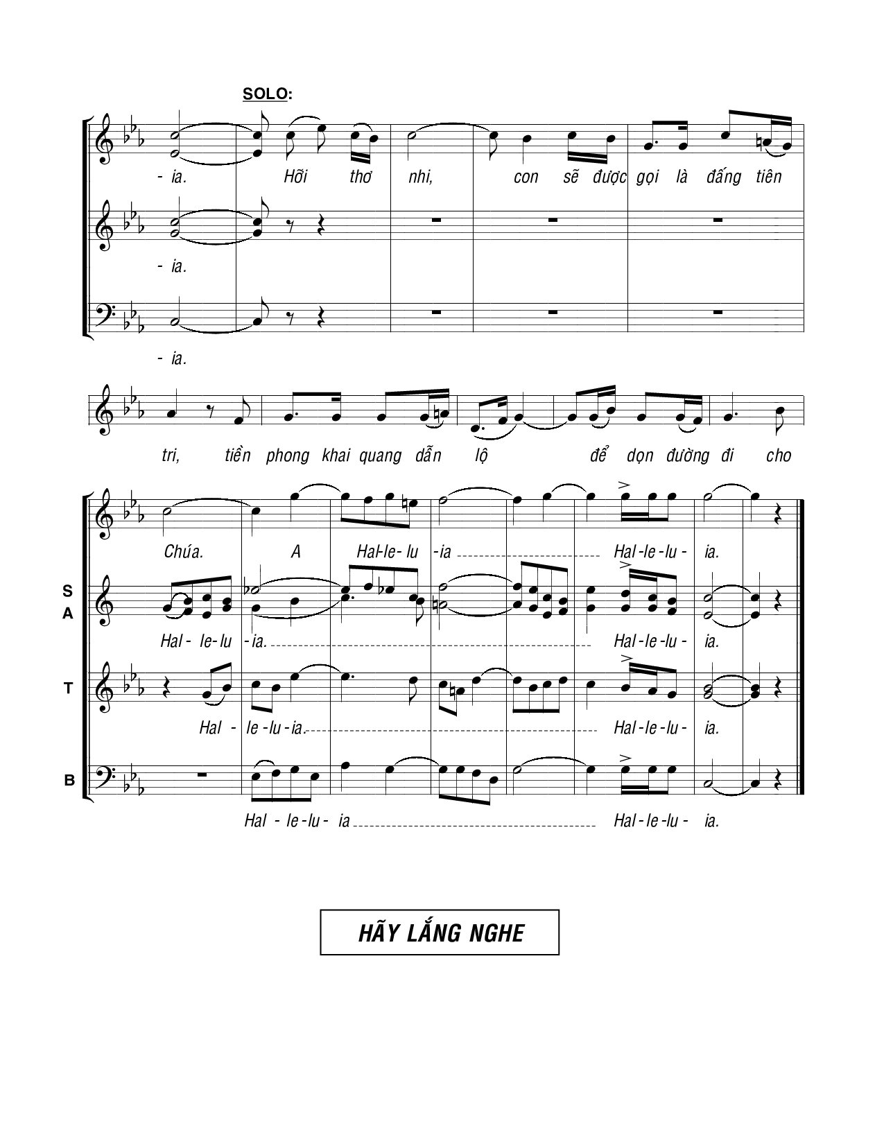 Page 3 of Sheet music PDF Hãy lắng nghe - Viết Chung