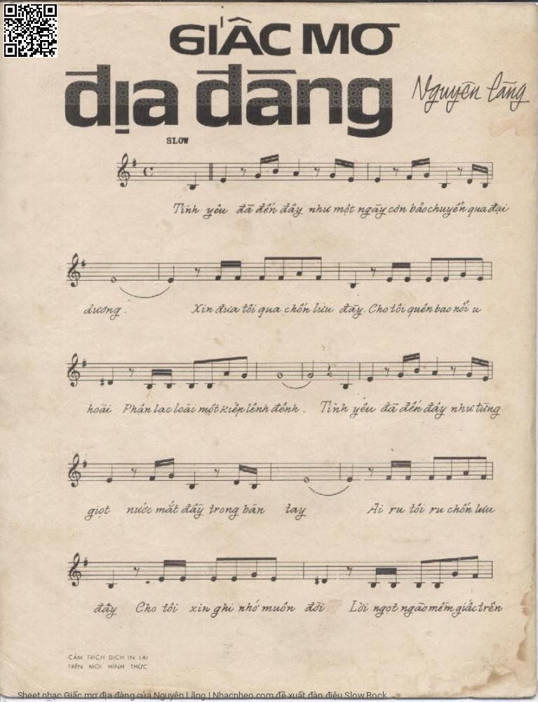 Page 2 of Sheet music PDF Giấc mơ địa đàng - Nguyên Lãng