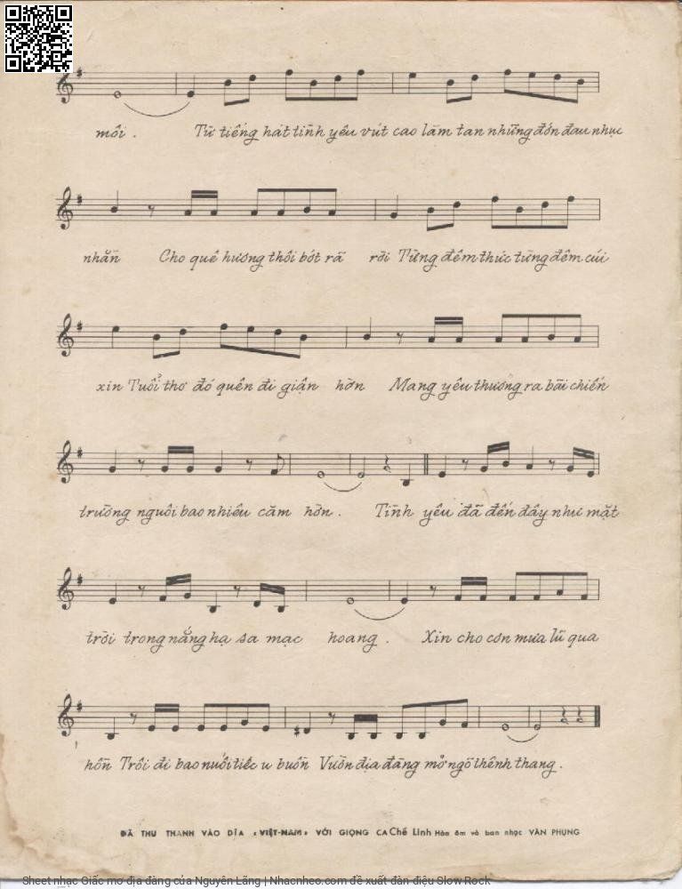 Page 3 of Sheet music PDF Giấc mơ địa đàng - Nguyên Lãng