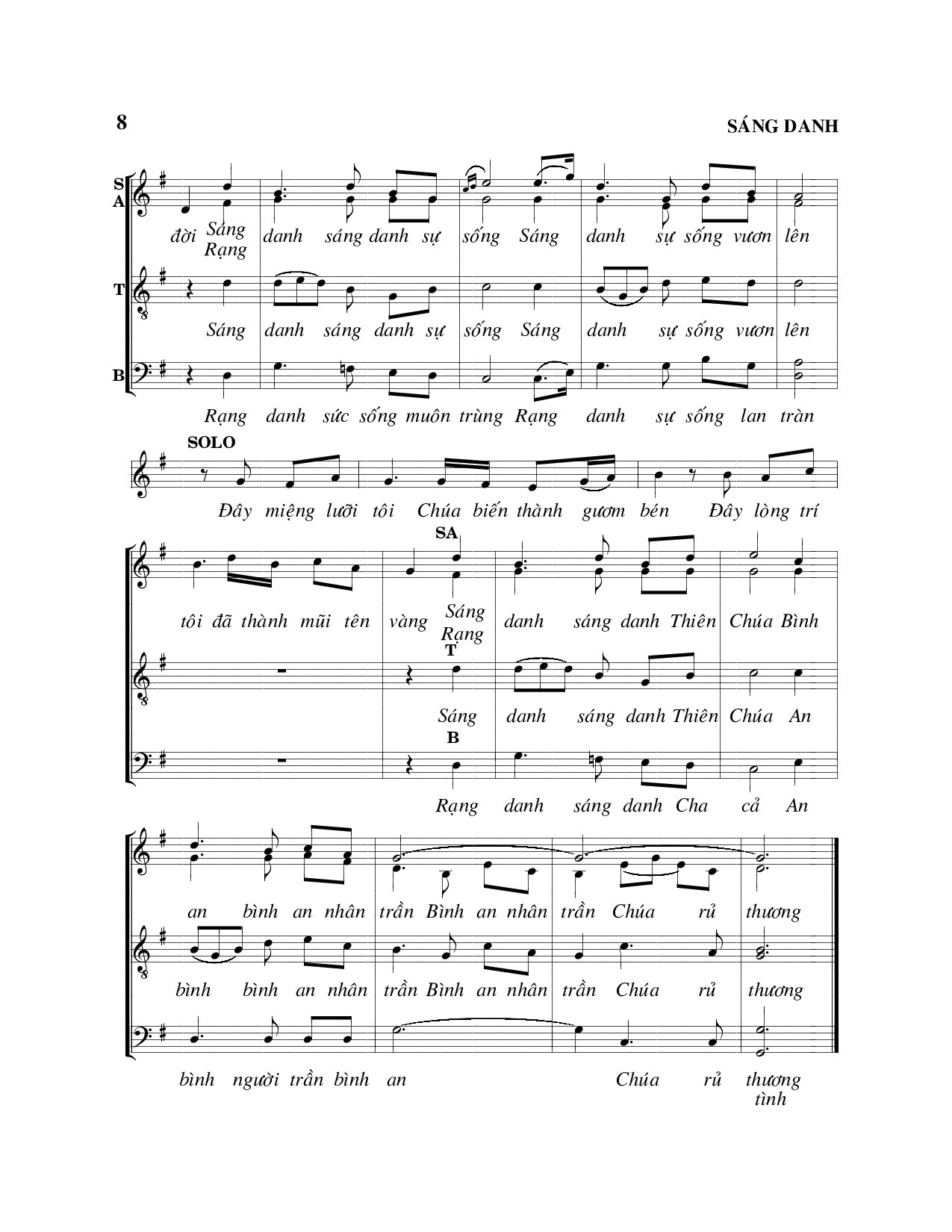 Page 2 of Sheet music PDF Sáng danh ngàn kiếp muôn thu - Viết Chung
