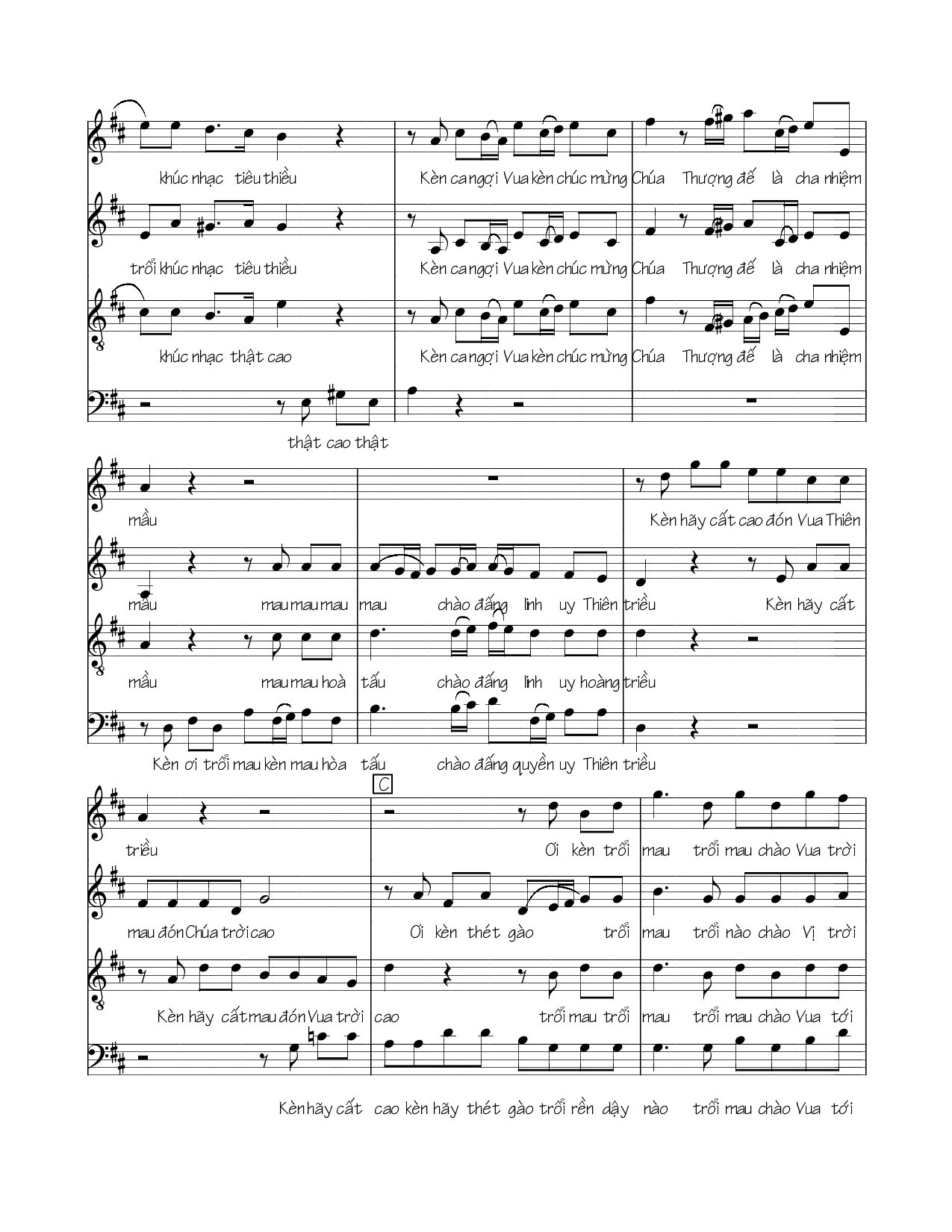Page 3 of Sheet music PDF Trổi cao tiếng kèn - Viết Chung