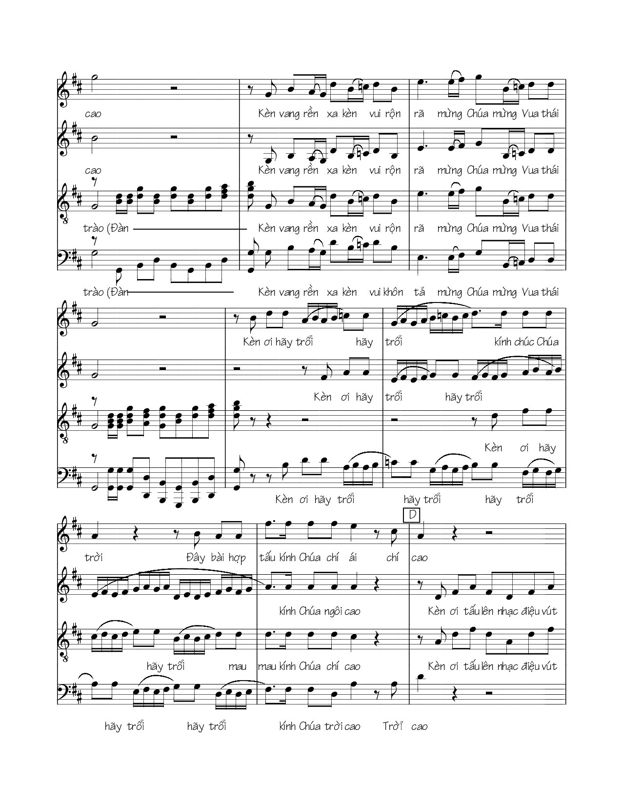Page 4 of Sheet music PDF Trổi cao tiếng kèn - Viết Chung