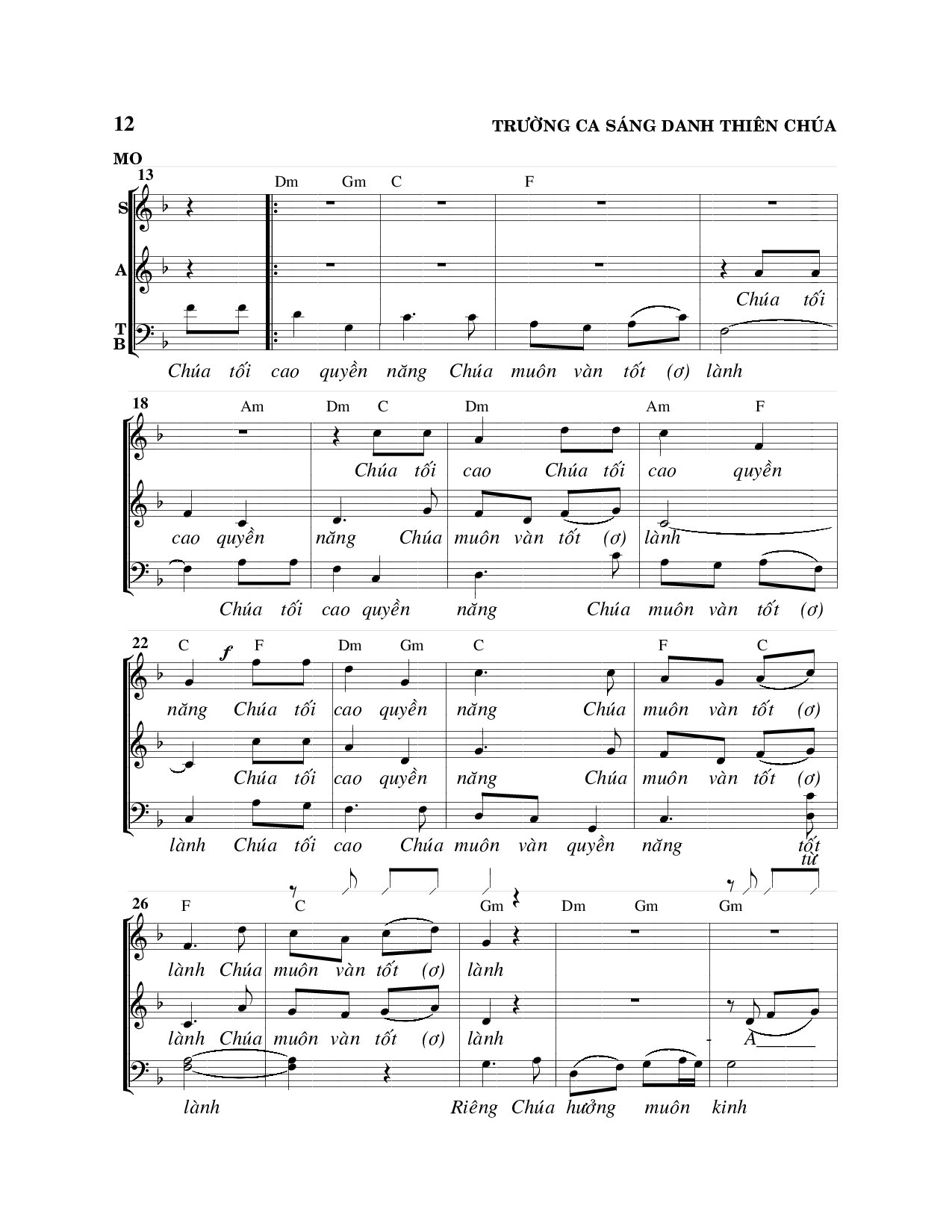 Page 2 of Sheet music PDF Trường ca sáng danh Thiên Chúa - Viết Chung