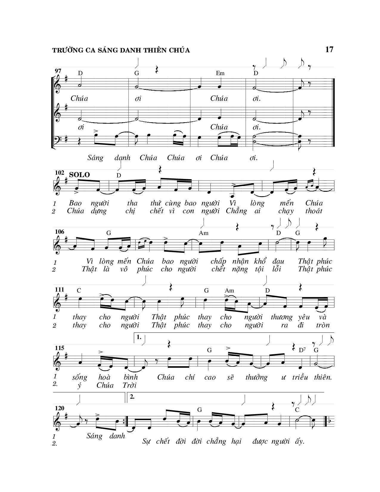 Page 7 of Sheet music PDF Trường ca sáng danh Thiên Chúa - Viết Chung