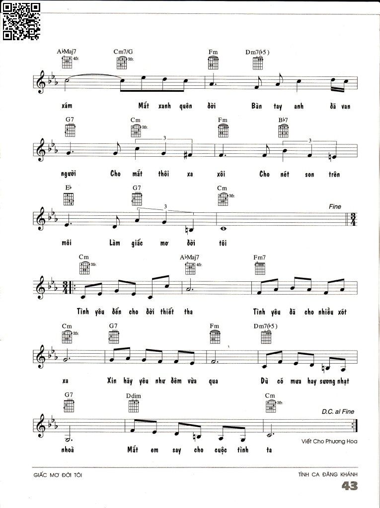 Page 2 of Sheet music PDF Giấc mơ đời tôi - Đăng Khánh