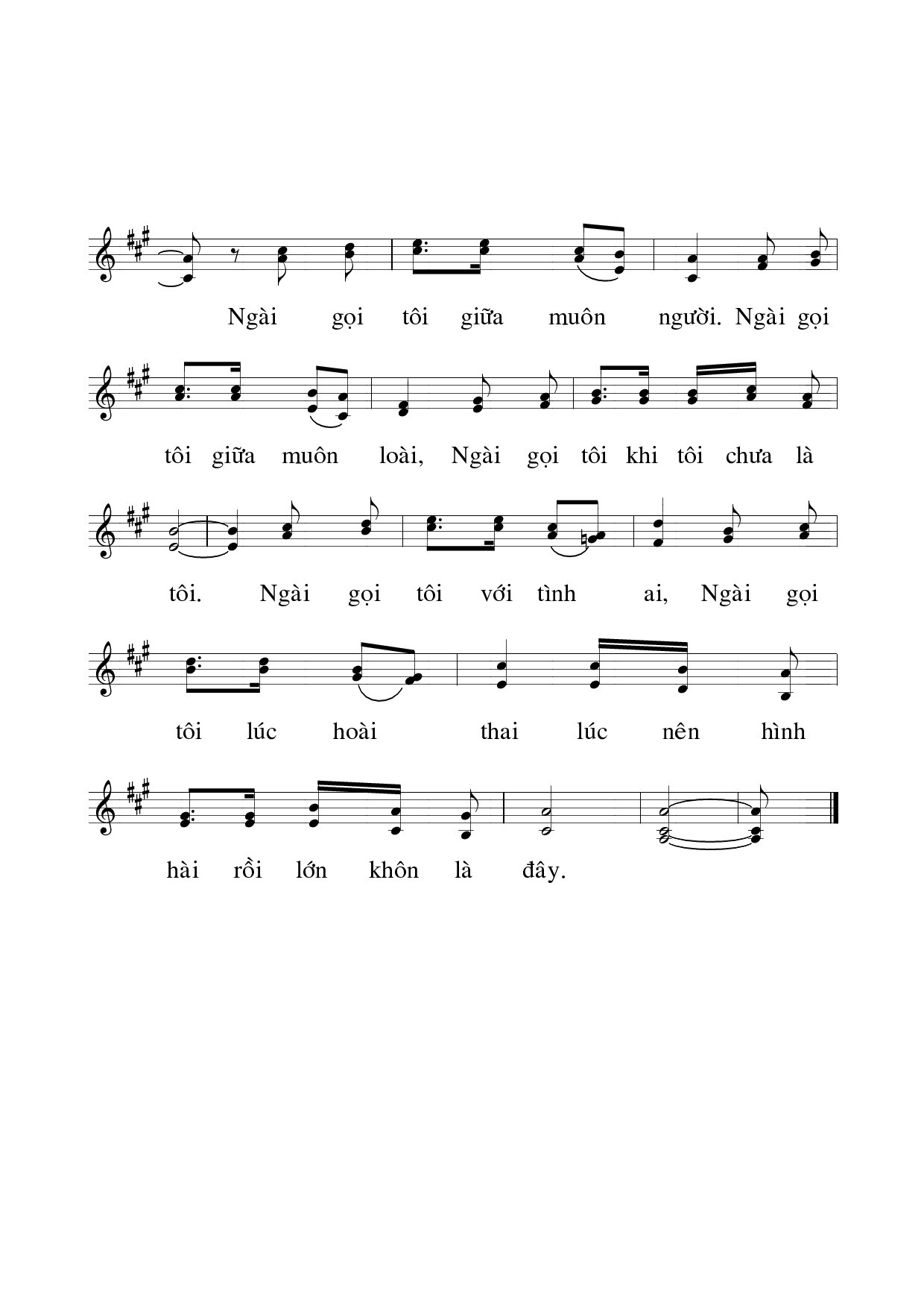 Page 2 of Sheet music PDF Sao Ngài gọi tôi - Viết Chung