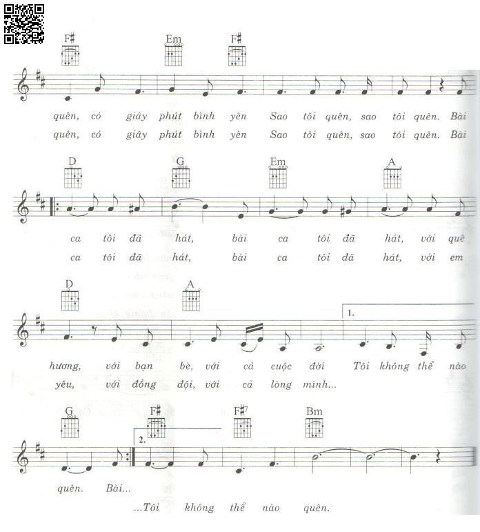 Page 3 of Sheet music PDF Bài ca không quên - Phạm Minh Tuấn