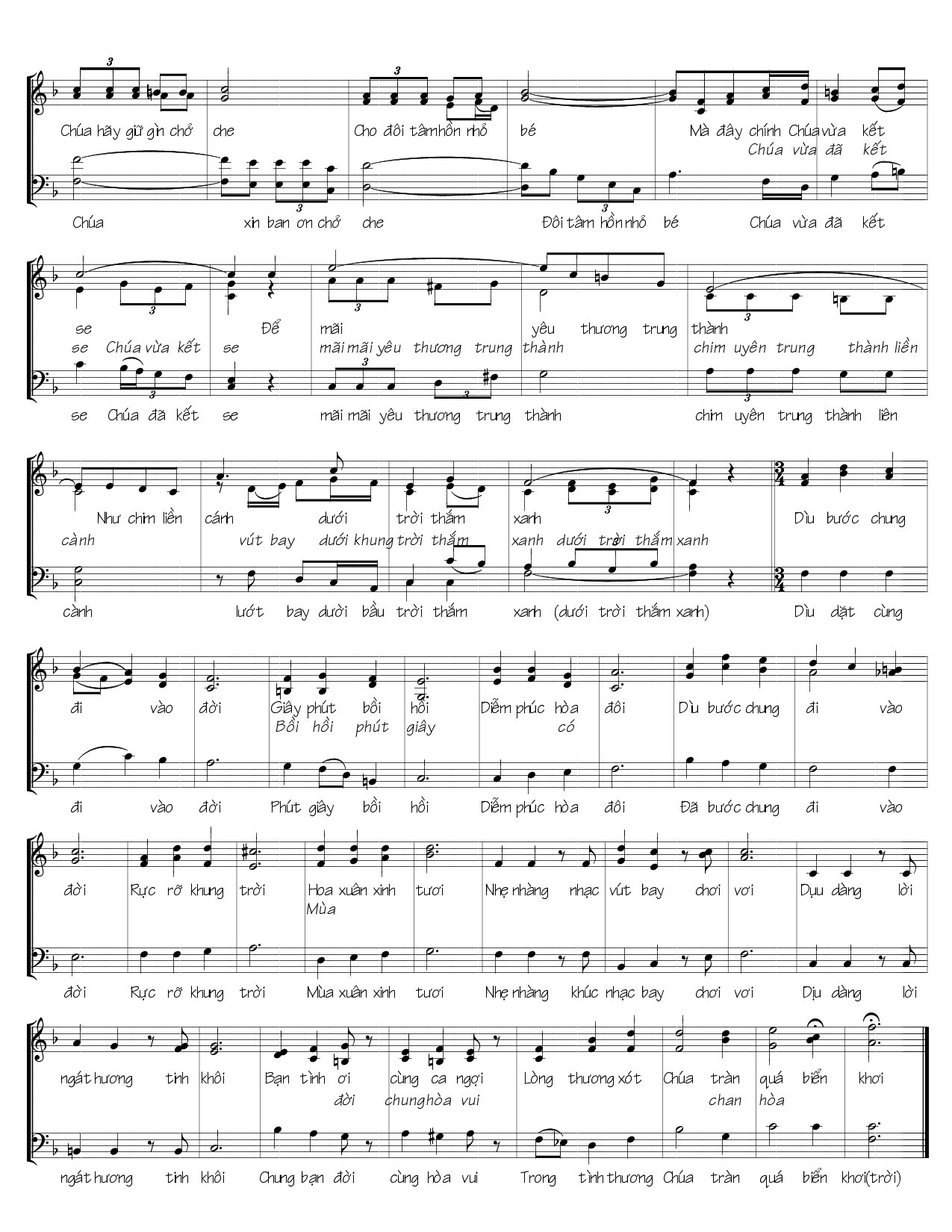 Page 2 of Sheet music PDF Hạnh phúc nhiệm mầu - Viết Chung