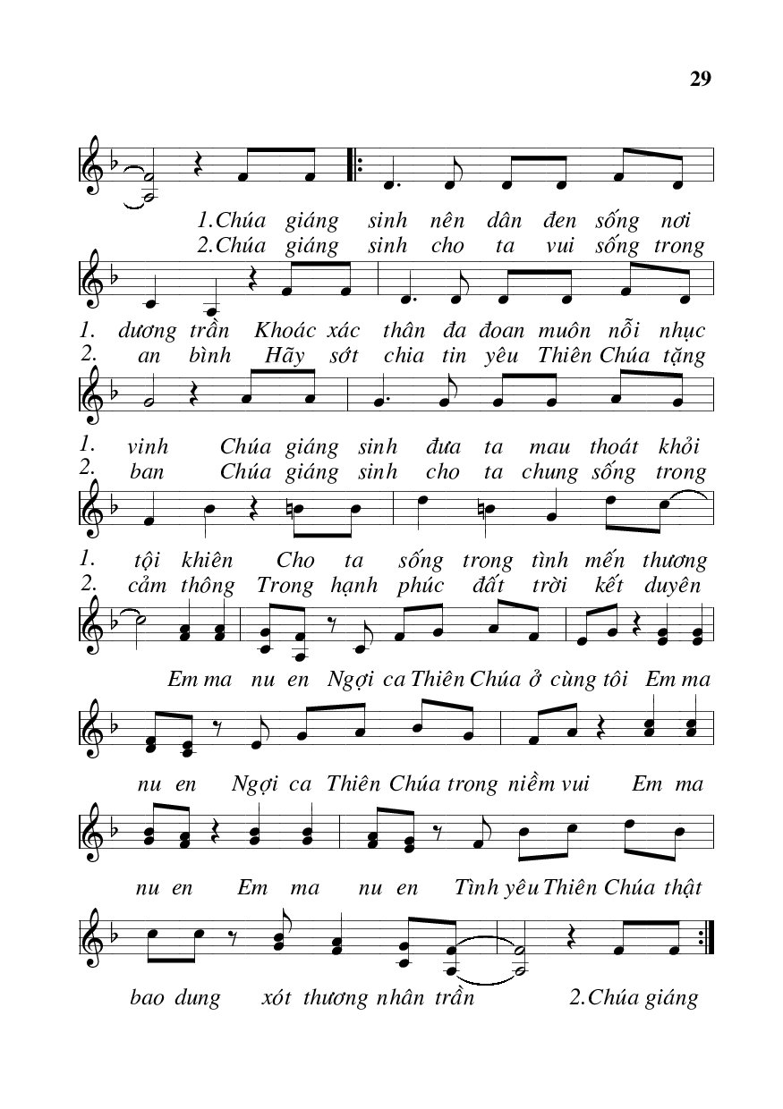 Page 2 of Sheet music PDF Emmanuel Thiên Chúa ở cùng chúng tôi - Viết Chung